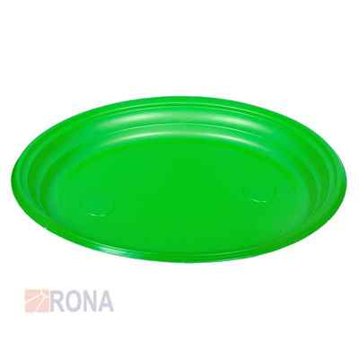 Тарелка мелкая ПС d205мм зеленая Интропластика 100 шт/уп
