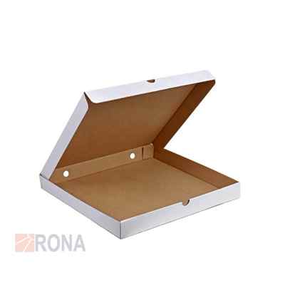 Коробка микрогофрокартон под пиццу квадратная, 250*250*40мм, белая, 50 штук в коробе