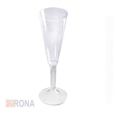 Фужер для шампанского ПС 160мл Флюте прозрачный высокая прозрачная ножка 100 шт/уп