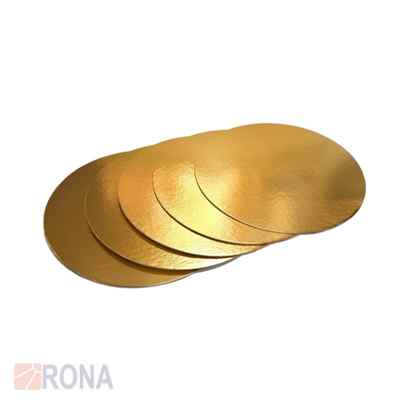 Подложка картон ламинир d260мм золото/серебро 100 шт/уп