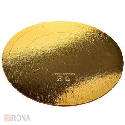 Подложка картон ламинир d230мм односторонняя золото 100 шт/уп