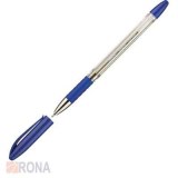 Ручка шариковая синяя 0,8мм с резиновым держателем Attache Legend 