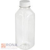 Бутылка ПЭТ с крышкой, 0,5л, d38мм, прозрачная квадрат, 120 штук в коробе