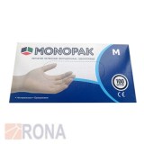 Перчатки латексные медицинские M 100шт/уп MONOPAK