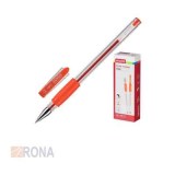 Ручка гелевая красная 0,5мм с резиновым держателем Attache Town 