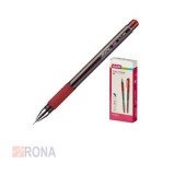 Ручка гелевая красная 0,5мм с резиновым держателем Attache Epic 