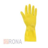 Перчатки хозяйственные резиновые с х/б напылением желтые особопрочные S