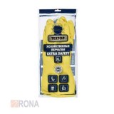 Перчатки хозяйственные резиновые с х/б напылением желтые XL Extra Safety ТЕХТОР 