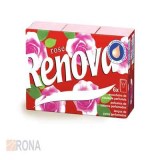 Платочки бумажные 4-слойные Renova Flore Rose 6 шт/уп
